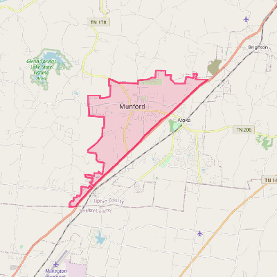 Map of Munford