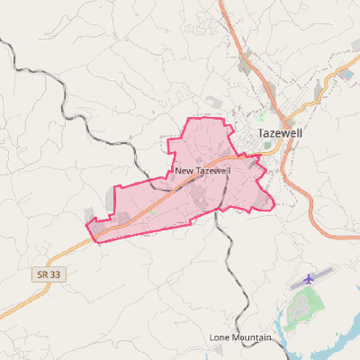 Map of New Tazewell