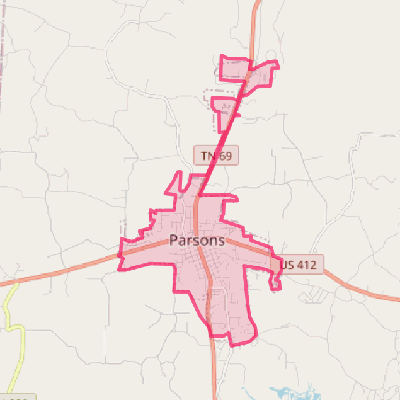 Map of Parsons