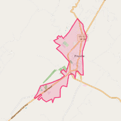 Map of Pikeville