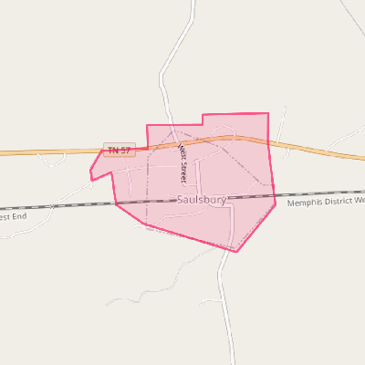 Map of Saulsbury