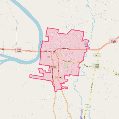 Map of Savannah