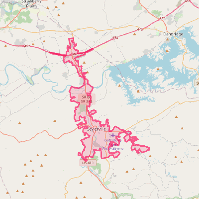 Map of Sevierville