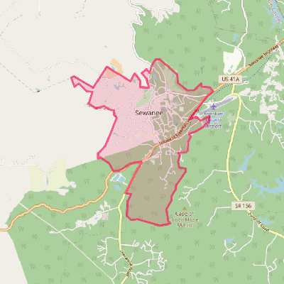 Map of Sewanee