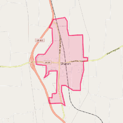 Map of Sharon