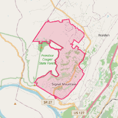 Map of Signal Mountain