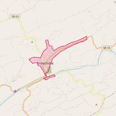 Map of Sneedville