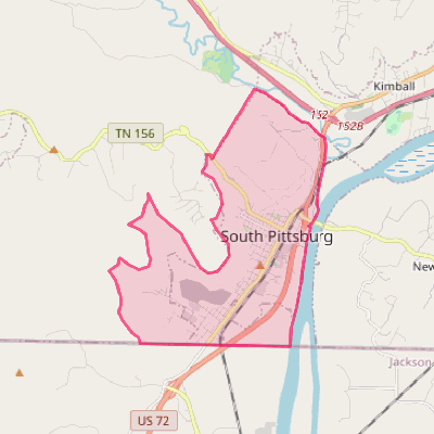 Map of South Pittsburg