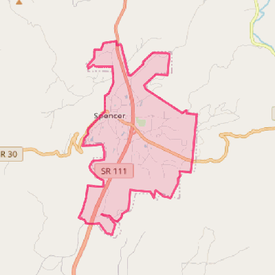 Map of Spencer