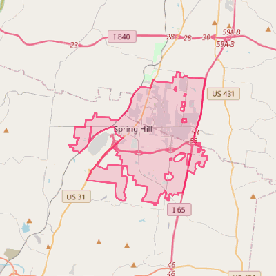 Map of Spring Hill