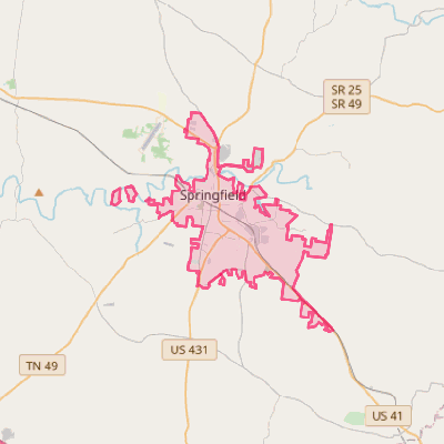 Map of Springfield