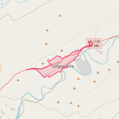 Map of Surgoinsville