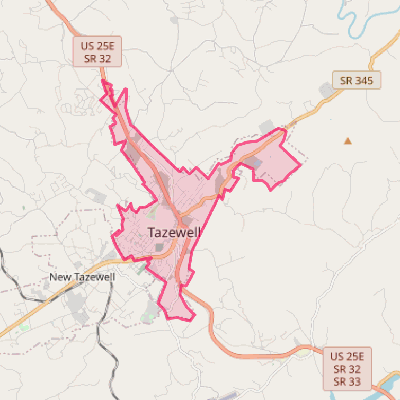 Map of Tazewell