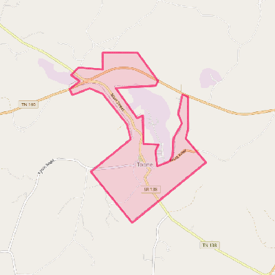 Map of Toone