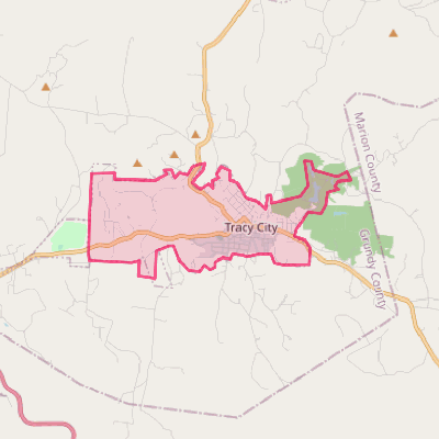 Map of Tracy City