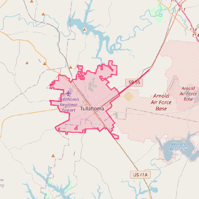 Map of Tullahoma