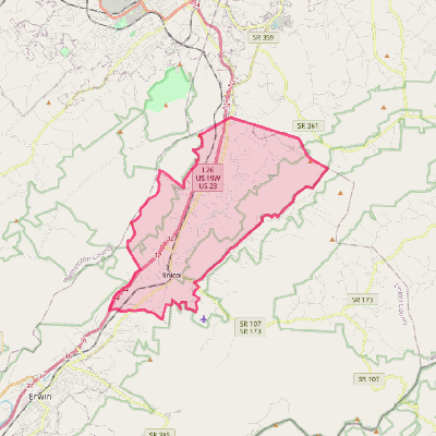 Map of Unicoi