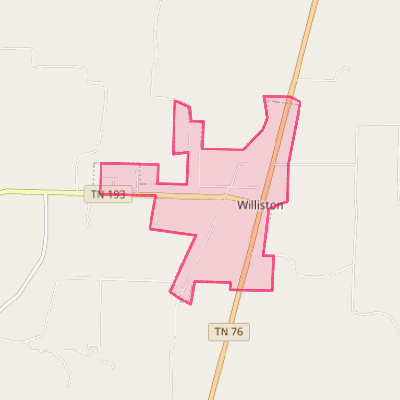 Map of Williston