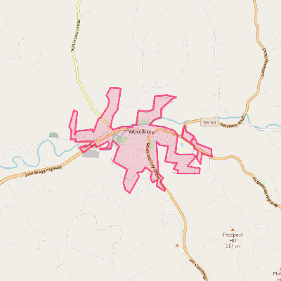 Map of Woodbury