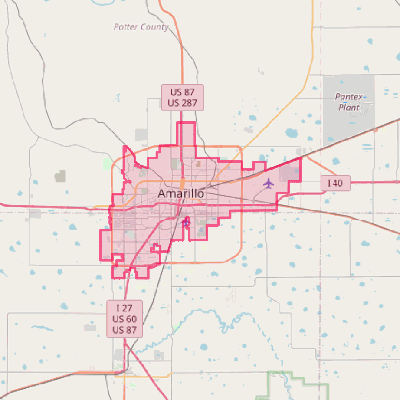 Map of Amarillo