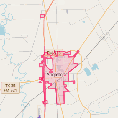 Map of Angleton