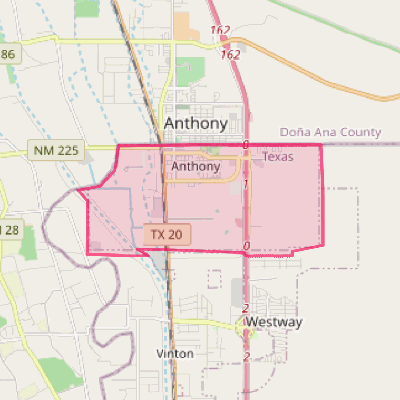 Map of Anthony