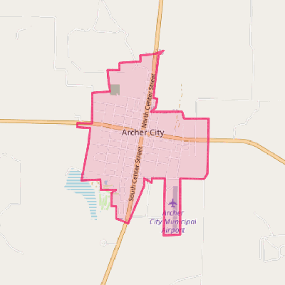 Map of Archer City