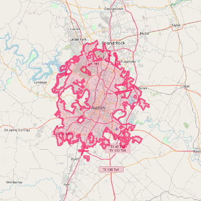 Map of Austin