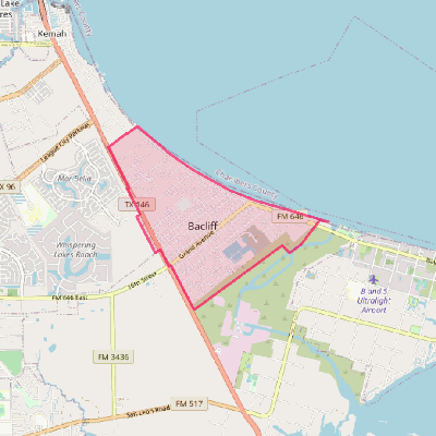 Map of Bacliff