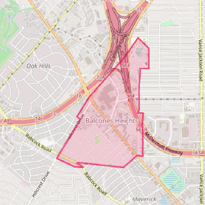 Map of Balcones Heights