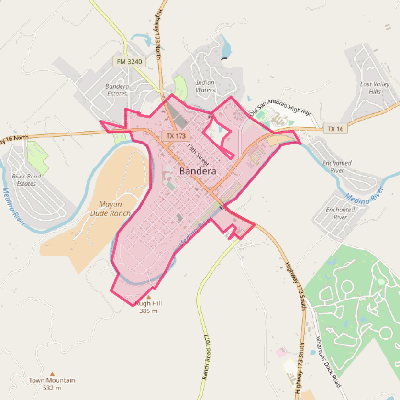 Map of Bandera