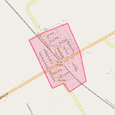 Map of Bardwell
