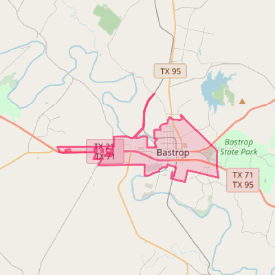 Map of Bastrop