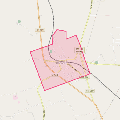 Map of Beckville