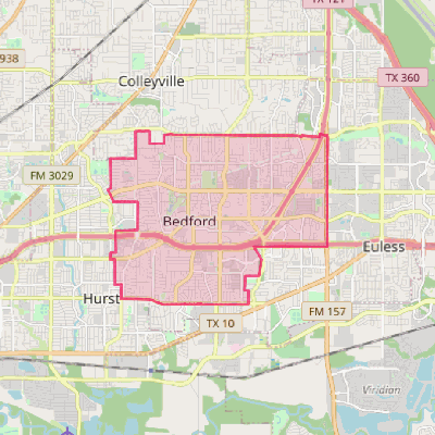 Map of Bedford