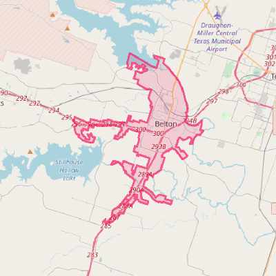 Map of Belton