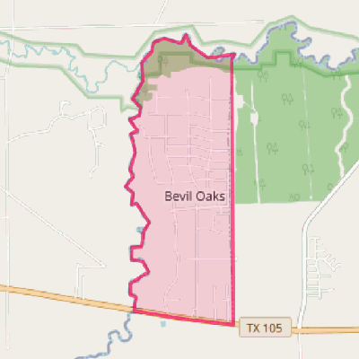 Map of Bevil Oaks