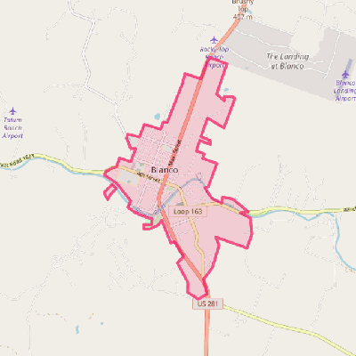 Map of Blanco