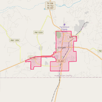 Map of Borger