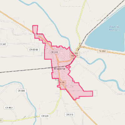 Map of Brazoria