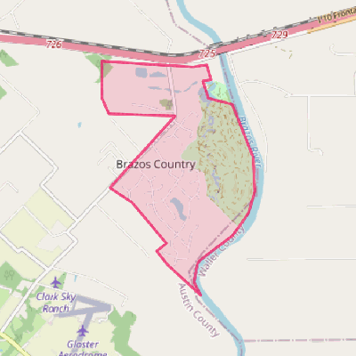 Map of Brazos Country