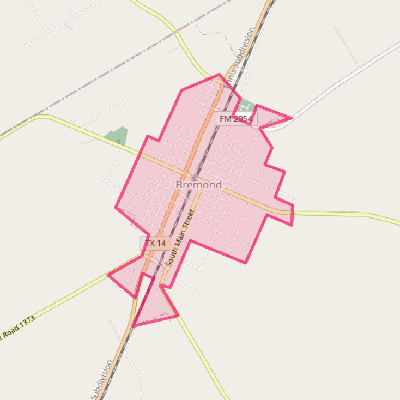 Map of Bremond