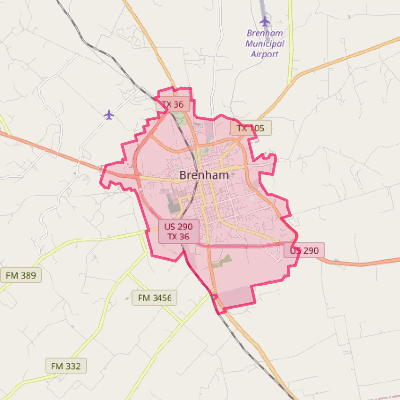 Map of Brenham