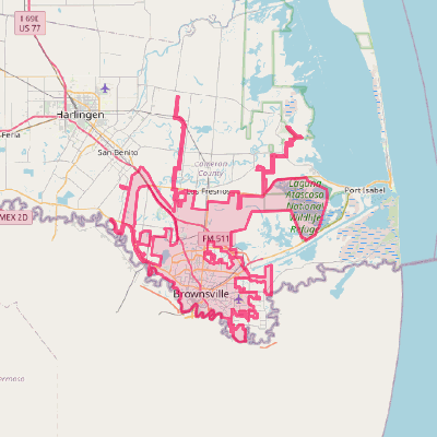 Map of Brownsville