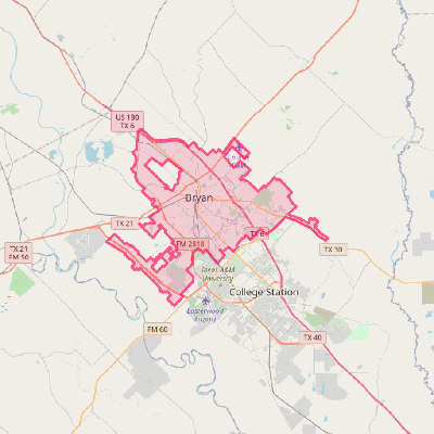 Map of Bryan