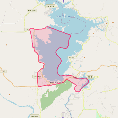 Map of Buchanan Dam