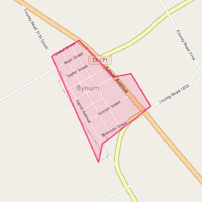 Map of Bynum