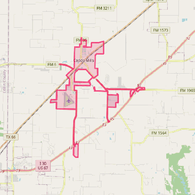 Map of Caddo Mills