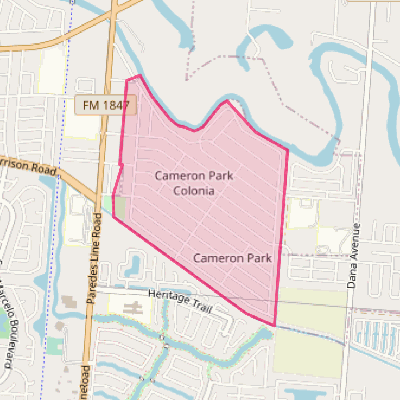 Map of Cameron Park