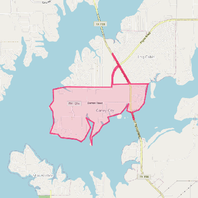 Map of Caney City